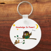 Weisen Owl lehren Schlüsselanhänger (Vorderseite)