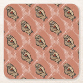 Weisen Rechteckiger Pappuntersetzer (Vorderseite)