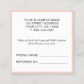 Weisen Sie die Liebe mit der eleganten Skin-Rosa-R Empfehlungskarte (Rückseite)