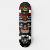Weiser alter Affe Skateboard (Vorderseite)