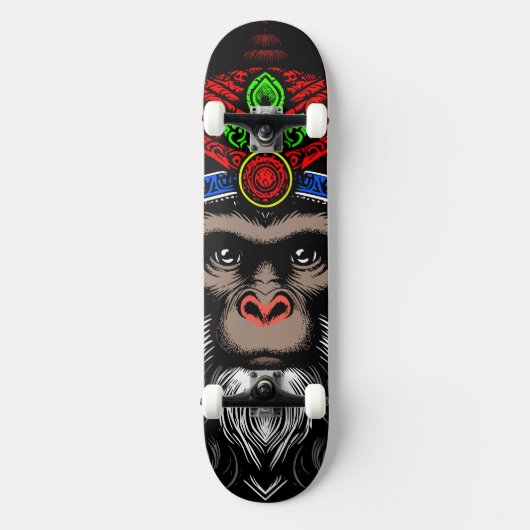 Weiser alter Affe Skateboard (Vorderseite)