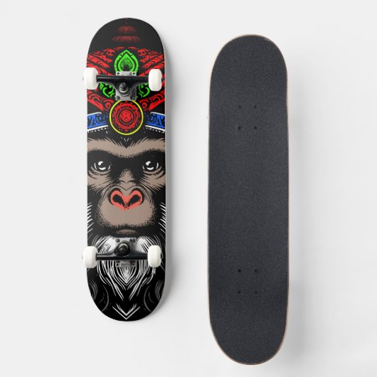Weiser alter Affe Skateboard (Vorderseite)