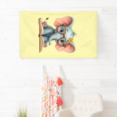 Weiser Baby-Elefant Banner (Insitu)