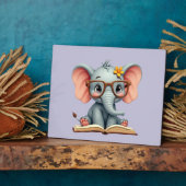 Weiser Baby-Elefant Fotoplatte (Seite)