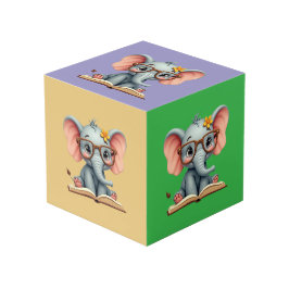 Weiser Baby-Elefant Würfel
