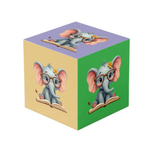 Weiser Baby-Elefant Würfel