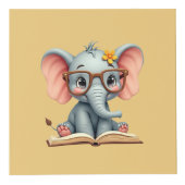 Weiser Baby-Elefant Würfel (Vorderseite)