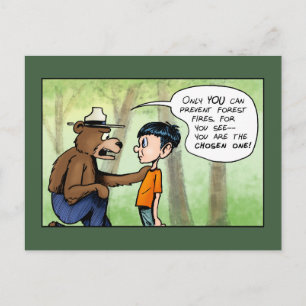 Weiser Bär wählte einen Postkarte