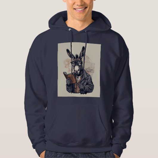 Weiser Esel — Kapuzenpullover Hoodie (Vorderseite)