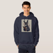 Weiser Esel — Kapuzenpullover Hoodie (Vorne ganz)