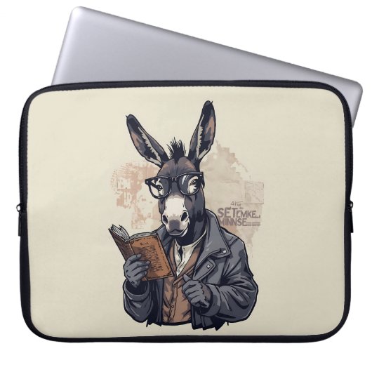 Weiser Esel — Laptop-Hülle Laptopschutzhülle (Vorderseite)