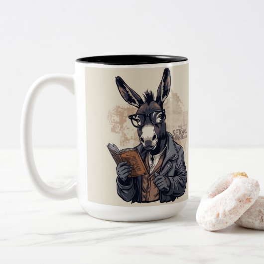 Weiser Esel — Tasse (Mit Donut)