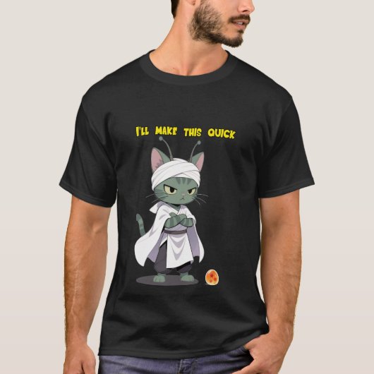 Weiser grüner Munchkin-Kriegerkater T-Shirt (Vorderseite)