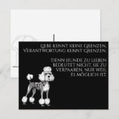 Weiser moderner Deutsche Dogge Postkarte (Vorne/Hinten)