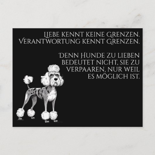 Weiser moderner Deutsche Dogge Postkarte (Vorderseite)