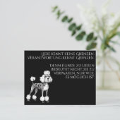 Weiser moderner Deutsche Dogge Postkarte (Stehend Vorderseite)
