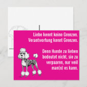 Weiser moderner Deutsche Dogge Postkarte (Vorne/Hinten)