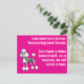 Weiser moderner Deutsche Dogge Postkarte (Stehend Vorderseite)