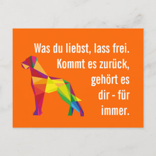 Weiser moderner Deutsche Dogge Postkarte