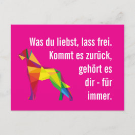 Weiser moderner Deutsche Dogge Postkarte