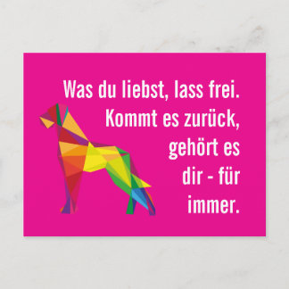 Weiser moderner Deutsche Dogge Postkarte