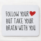 Weiser Rat mit rotem Doodle-Herz Mousepad (Vorne)