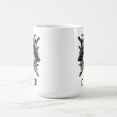 Weiser Samurai-Krieger-Katze Kaffeetasse (Mittel)
