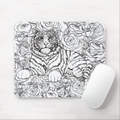 Weiser Tiger Mousepad (Mit Mouse)