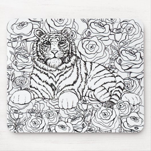 Weiser Tiger Mousepad (Vorne)