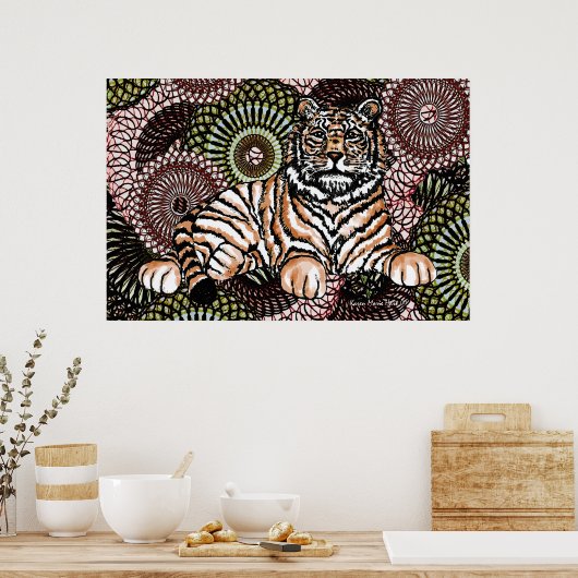 Weiser Tiger Poster (Küche)
