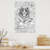 Weiser Tiger Poster (Küche)