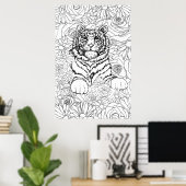 Weiser Tiger Poster (Heimbüro)