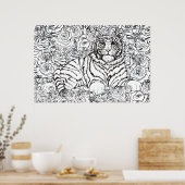 Weiser Tiger Poster (Küche)