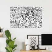 Weiser Tiger Poster (Heimbüro)