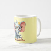 Weises Baby-Elefant Kaffeetasse (VorderseiteRechts)