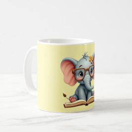 Weises Baby-Elefant Kaffeetasse