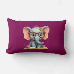 Weises Baby-Elefant Lendenkissen