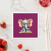 Weises Baby-Elefant Serviette (Beispiel)