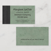 Weises Grün-berufliche/kreative Geschäfts-Karte Visitenkarte (Vorne/Hinten)