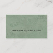 Weises Grün-berufliche/kreative Geschäfts-Karte Visitenkarte (Rückseite)