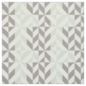 Weises Grün und silberner geometrischer Zickzack Stoff (Muster)
