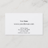 Weises Grün-Vintages Monogramm-Geschäft Visitenkarte (Rückseite)