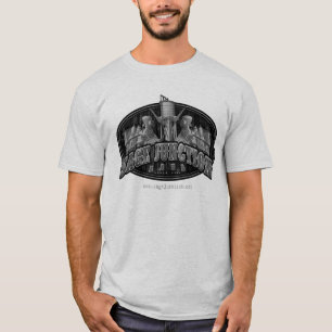 Weises Kreuzungs-Band-Zug-Shirt T-Shirt