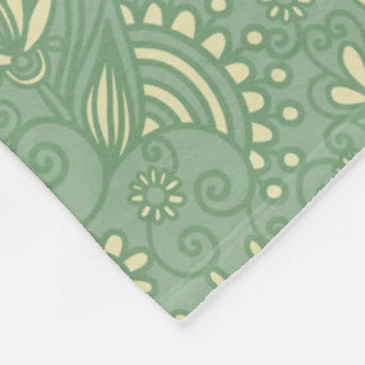 Weises Paisley Fleecedecke (Ecke)