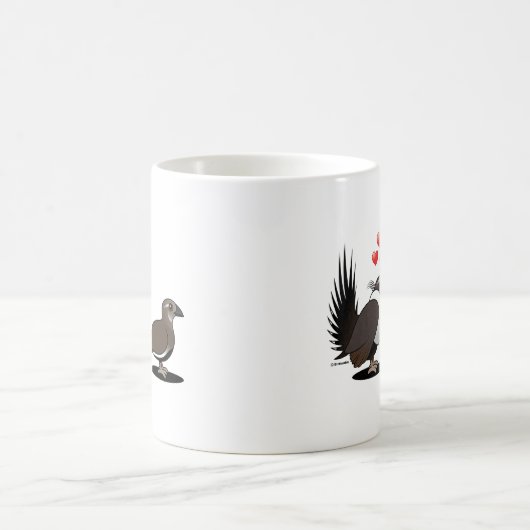 Weises Waldhuhn-Liebe Kaffeetasse (Mittel)