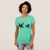 Weises Waldhuhn-Liebe T-Shirt (Vorne ganz)