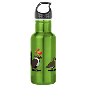 Weises Waldhuhn-Liebe Trinkflasche