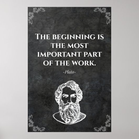 Weises Zitat von Plato. Weisheit Poster (Vorne)