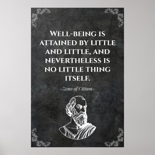 Weises Zitat von Zenon von Kition. Motivation  Poster (Vorne)