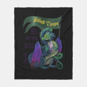 Weisheit aus Drachen Fleecedecke (Vorderseite)